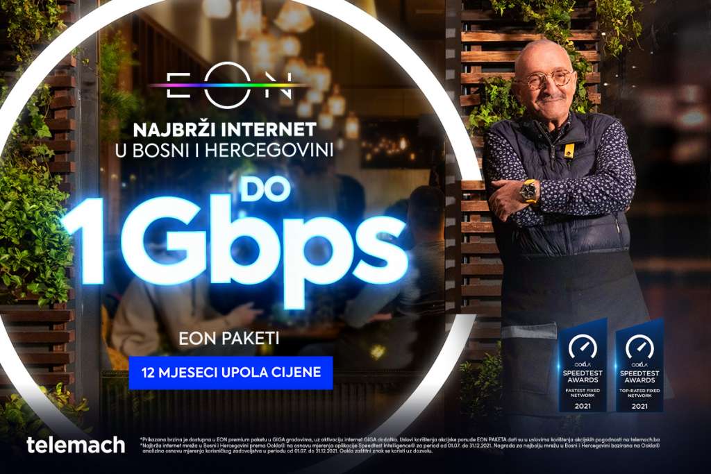 Telemach BH donosi nove brzine interneta u EON paketima