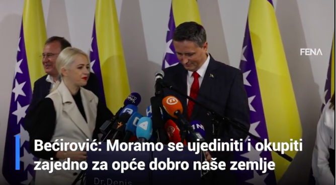 Bećirović: Moramo se ujediniti i okupiti zajedno za opće dobro naše zemlje (VIDEO)