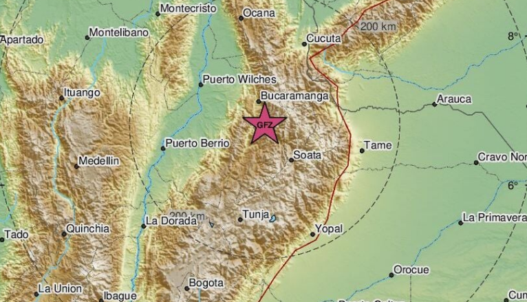 Jak zemljotres u Kolumbiji