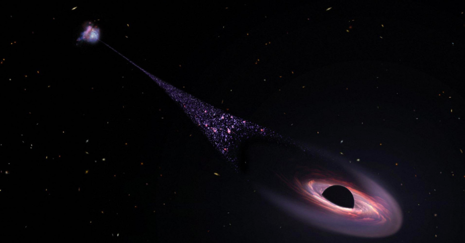 Nevidljiva crna rupa juri svemirom ostavljajući trag novorođenih zvijezda