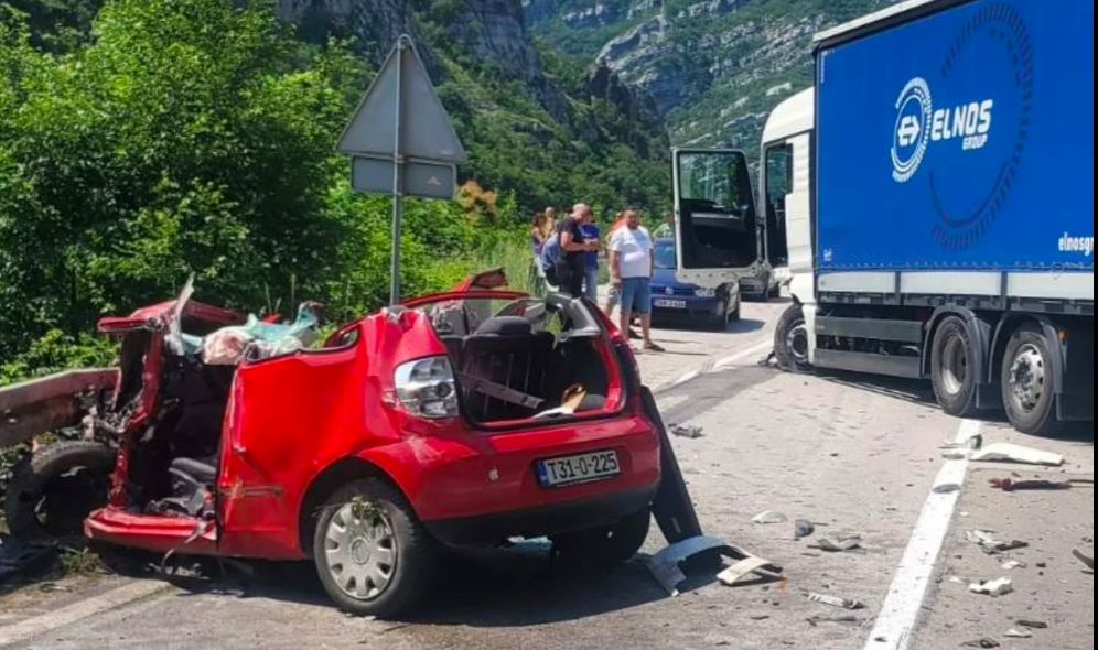 Teška saobraćajna nesreća kod Jablanice. Poginula jedna osoba
