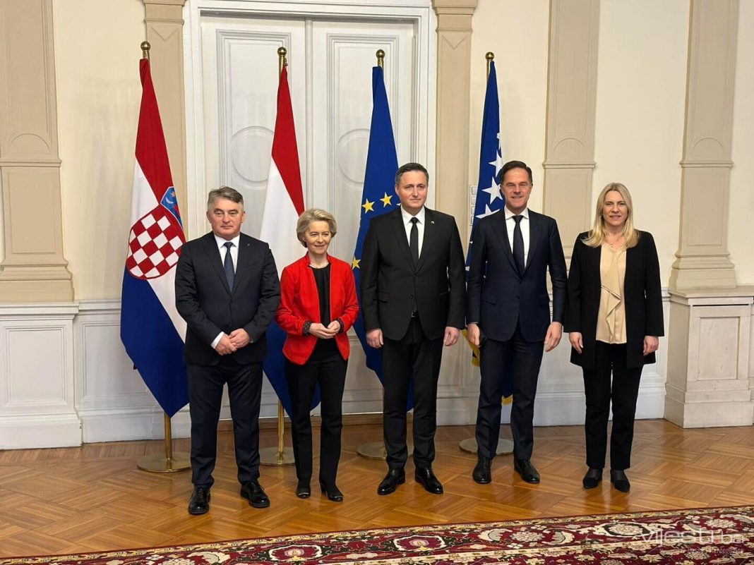 EU zvaničnici posjetili Predsjedništvo BiH. Plenković odbio dolazak
