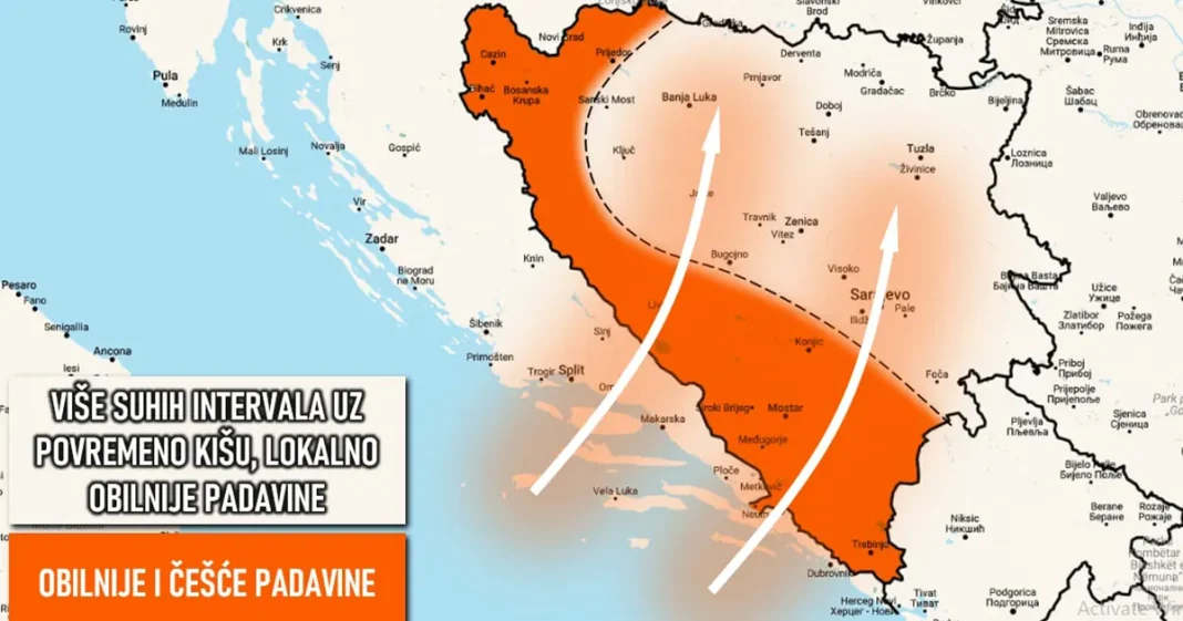 Velika promjena vremena na pomolu: Očekuju se obilne padavine, zahlađenje, led i vjetar