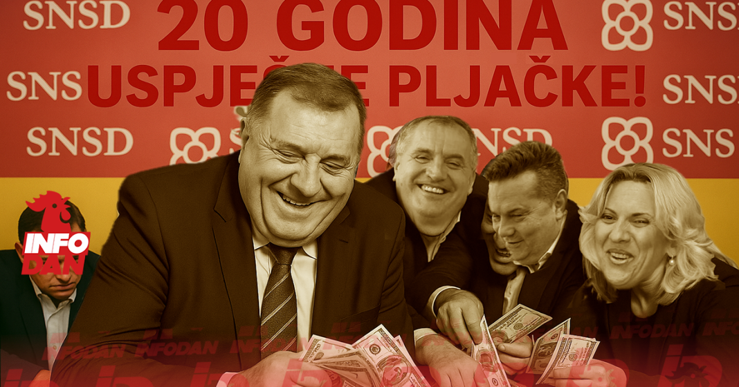 SNSD SLAVI JUBILEJ: Dvije decenije krađe, laži i destrukcije – bravo, Mile!