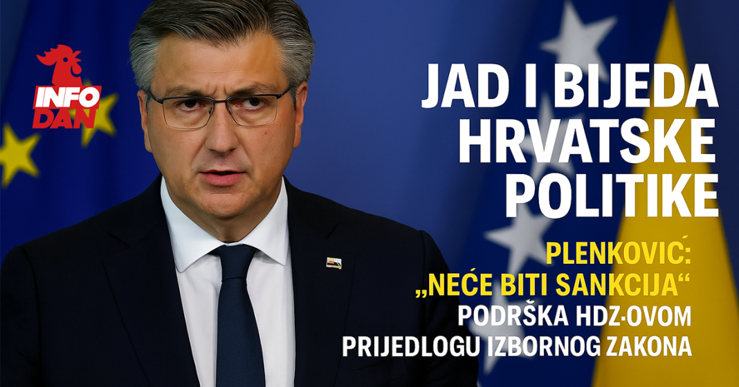 JAD I BIJEDA HRVATSKE POLITIKE: Plenković protiv sankcija Dodik