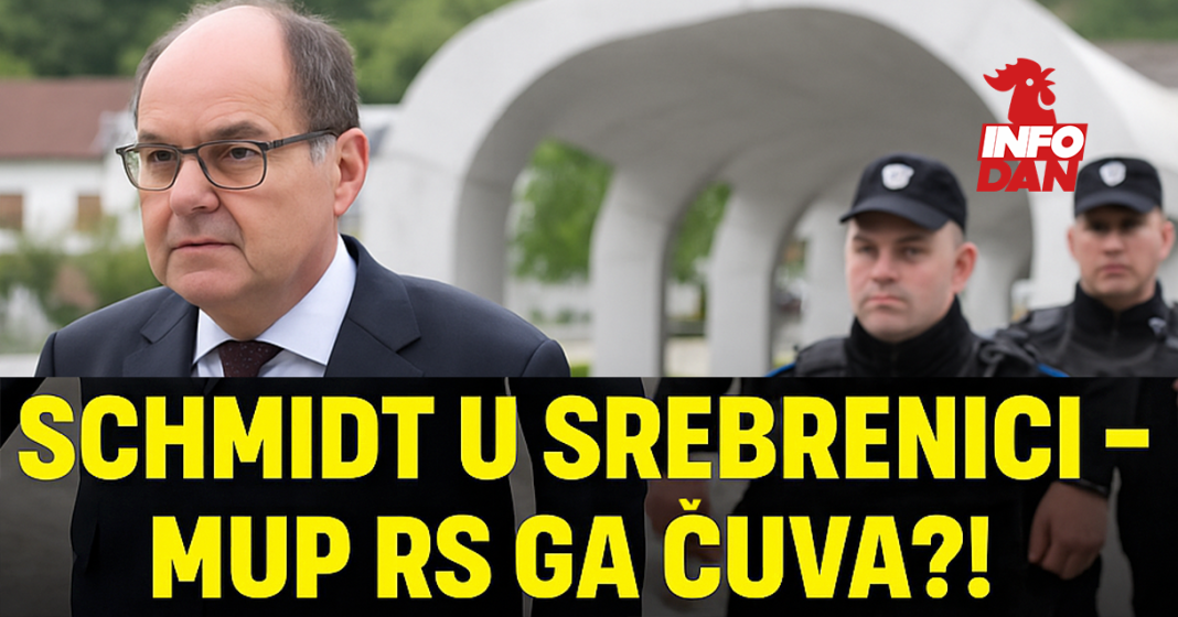 SCHMIDT U SREBRENICI – MUP RS GA ČUVA?! Sjednica PIC-a održava se usred spomen-područja, Dodik u tišini