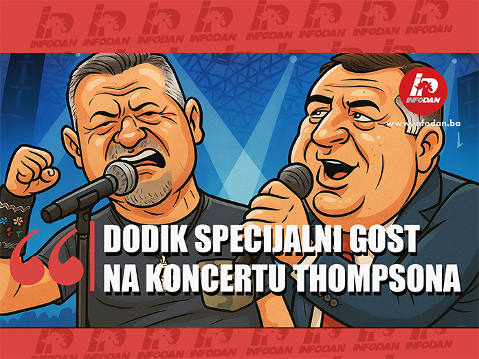 DODIK SPECIJALNI GOST NA KONCERTU THOMPSONA: “Pjevam za sve Hrvate, uključujući i sebe!”