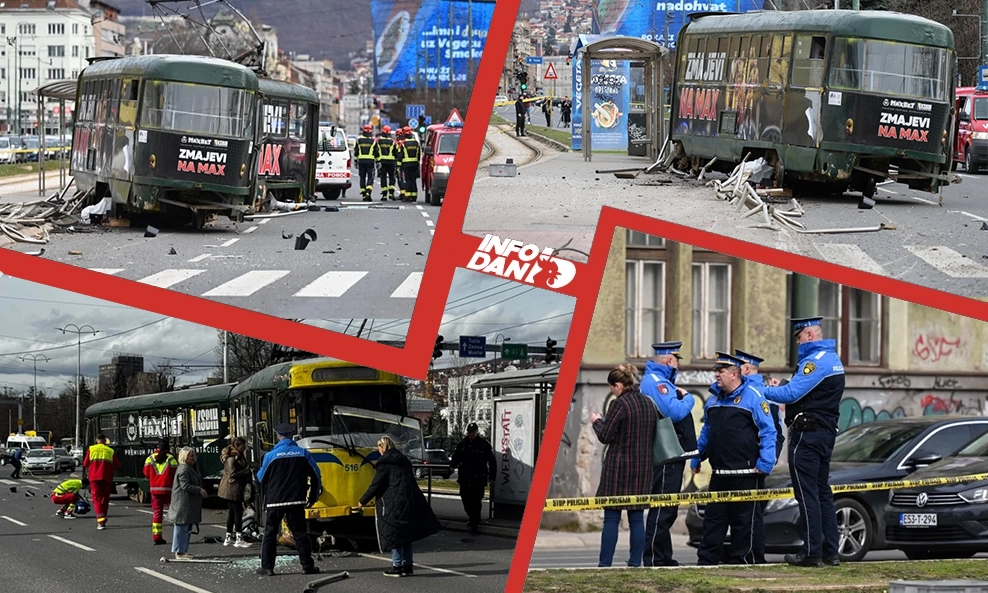 TRAGEDIJA U CENTRU SARAJEVA: Tramvaj iskočio iz šina, jedna osoba poginula, djevojčici amputirana noga