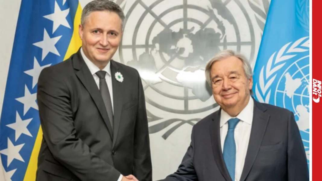 Bećirović i Guterres poslali snažnu poruku: Rezolucija o Srebrenici i Cvijet Srebrenice ostaju trajno naslijeđe UN-a