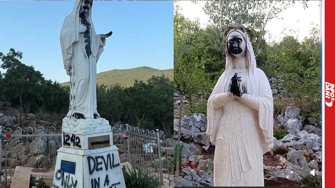 Vandalizam u Međugorju: Oskrnavljen Gospin kip, gorio vanjski oltar crkve sv. Jakova